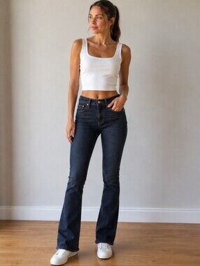 Joe's Jeans Honey Fit Dark Wash Bootcut Jeans Women's 25x28 Factory Hem